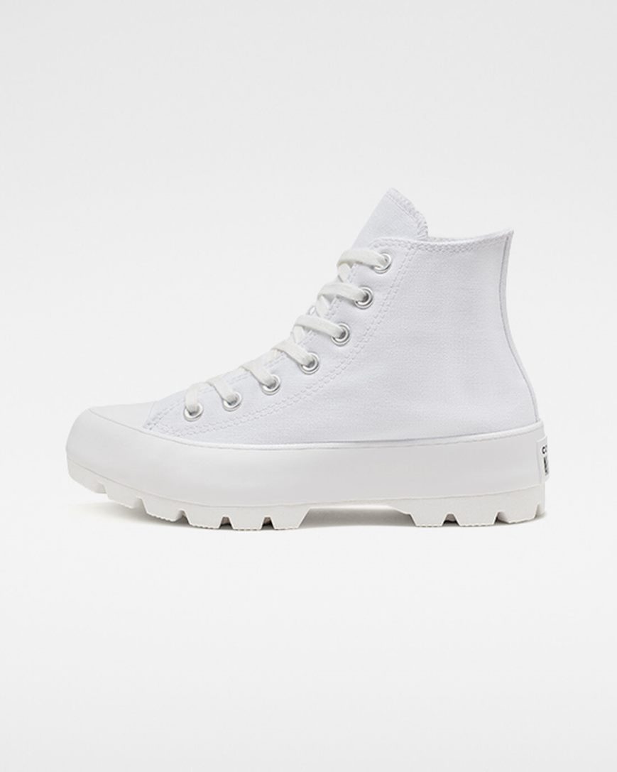 Women's Converse Chuck Taylor All Star Lugged High Top Shoes White / Black / White | AU 0E693C
